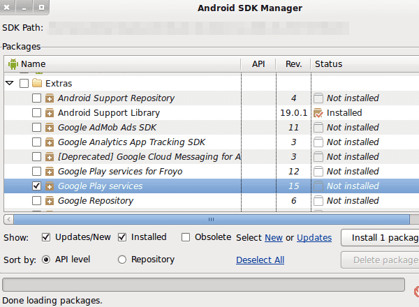 Google Play Hizmetlerini Androide Ekleme 1 android play services sdk manager